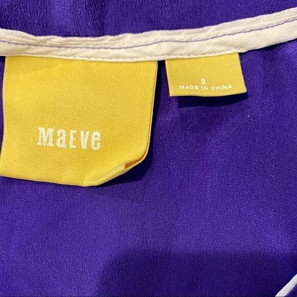 Maeve Colorblock Silk Hi Lo Tank Top Size 2 - Picture 6 of 6